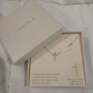 Gold and Silver Cross Necklace